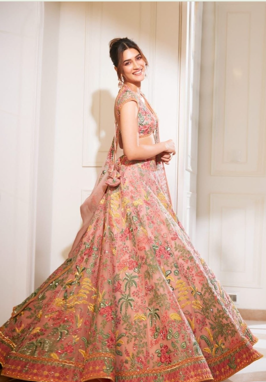 Kriti Sanon’s Floral Embroidered Lehenga 2022